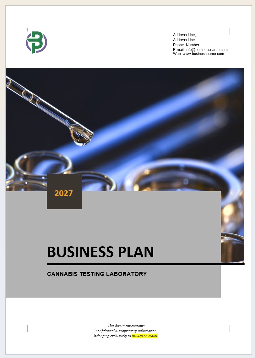 Cannabis Testing Laboratory Business Plan Template